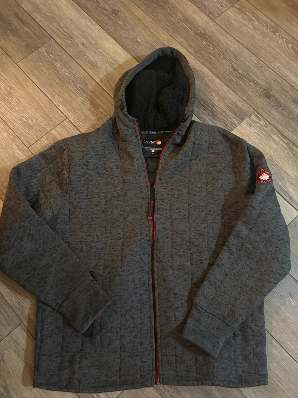 Canada Weather Gear Men's Gray Hooded Jacket